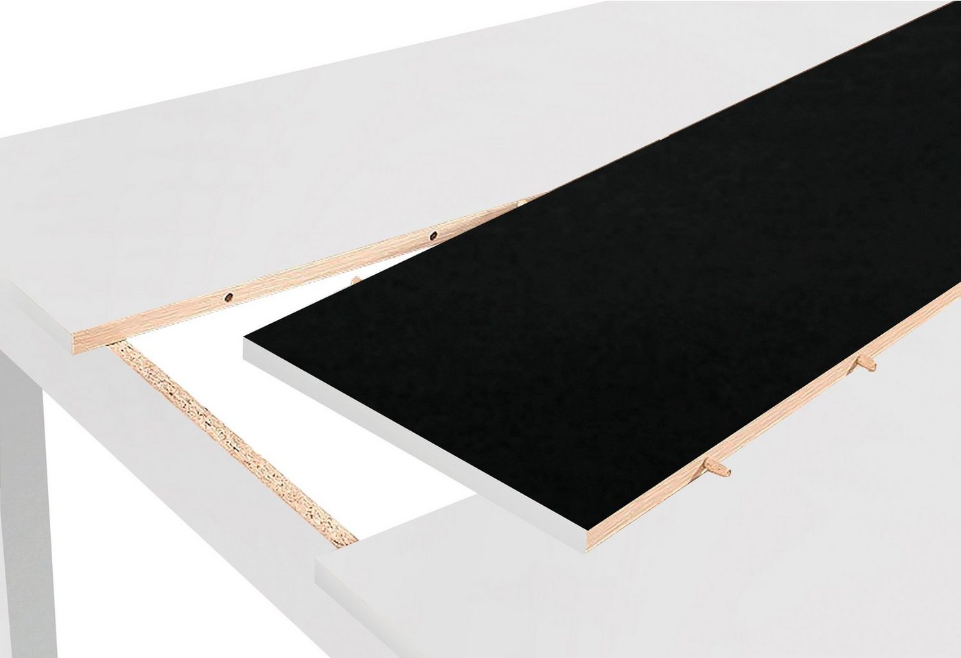 byLIVING Esstisch Nori, Breite 120, 140 oder 160 cm, Mittelplatte wendbar – Bild 4 von 5