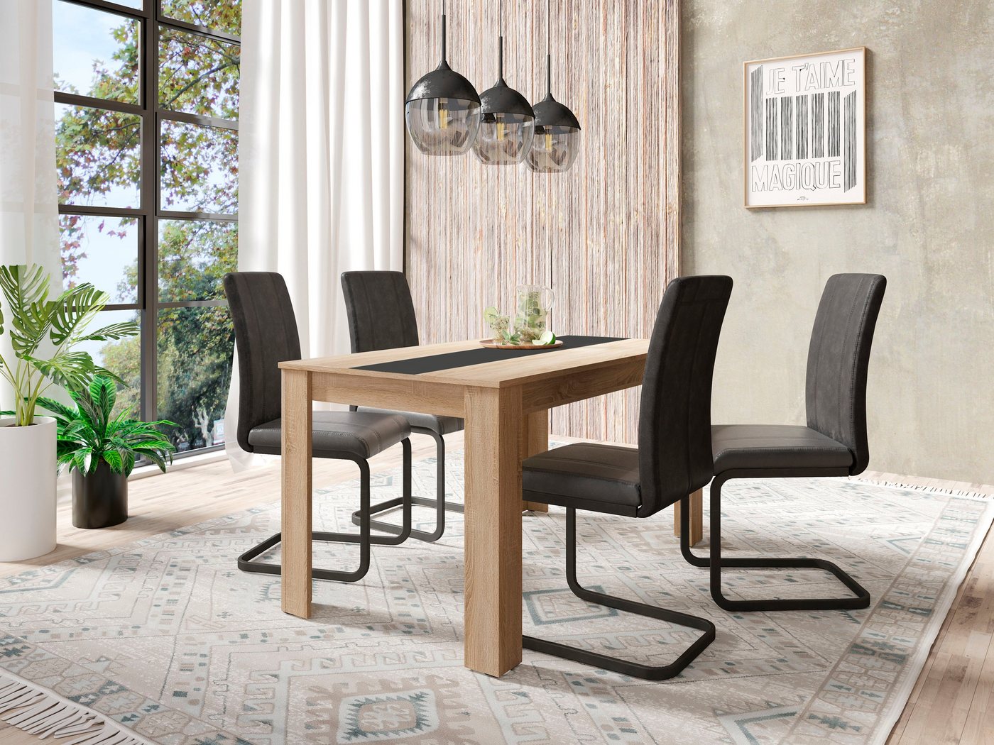 byLIVING Esstisch Nori, Breite 120, 140 oder 160 cm, Mittelplatte wendbar – Bild 2 von 5