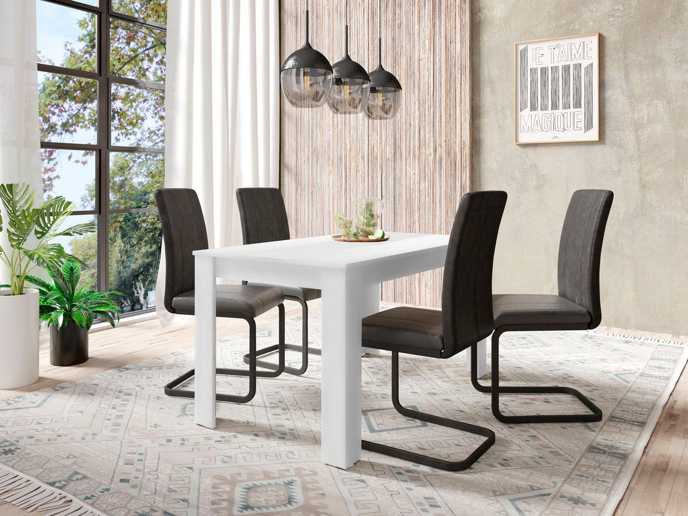 byLIVING Esstisch Nori, Breite 120, 140 oder 160 cm, Mittelplatte wendbar – Bild 2 von 5