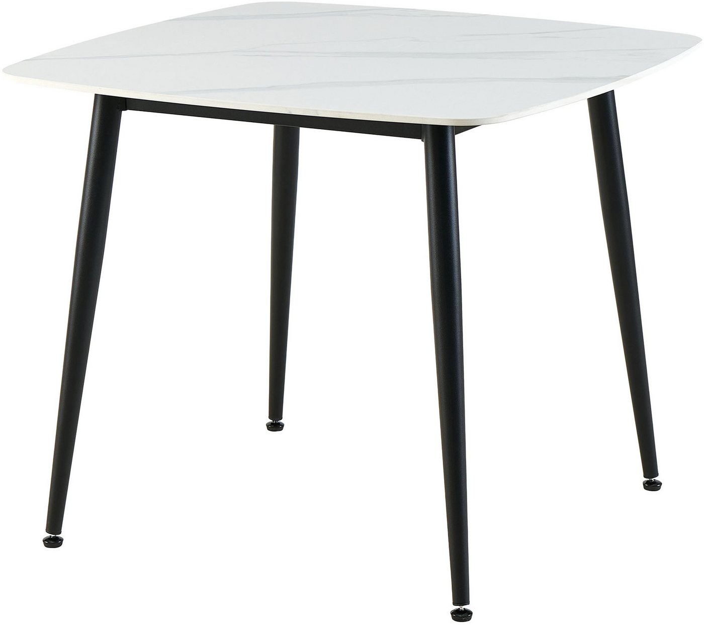 byLIVING Esstisch VERONA, Tischplatte weiß, bis 100 kg, 4-Fußgestell, 4 Sitzplätze – Bild 4 von 5