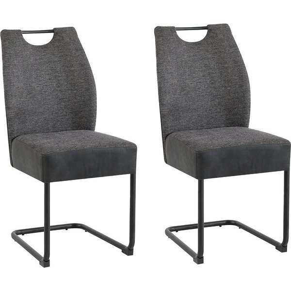 byLIVING Freischwinger Peter-XXL 2er-Set (Set, 2 St), mit gemütlicher Federkernpolsterung und XXL Belastbarkeit bis zu 150kg