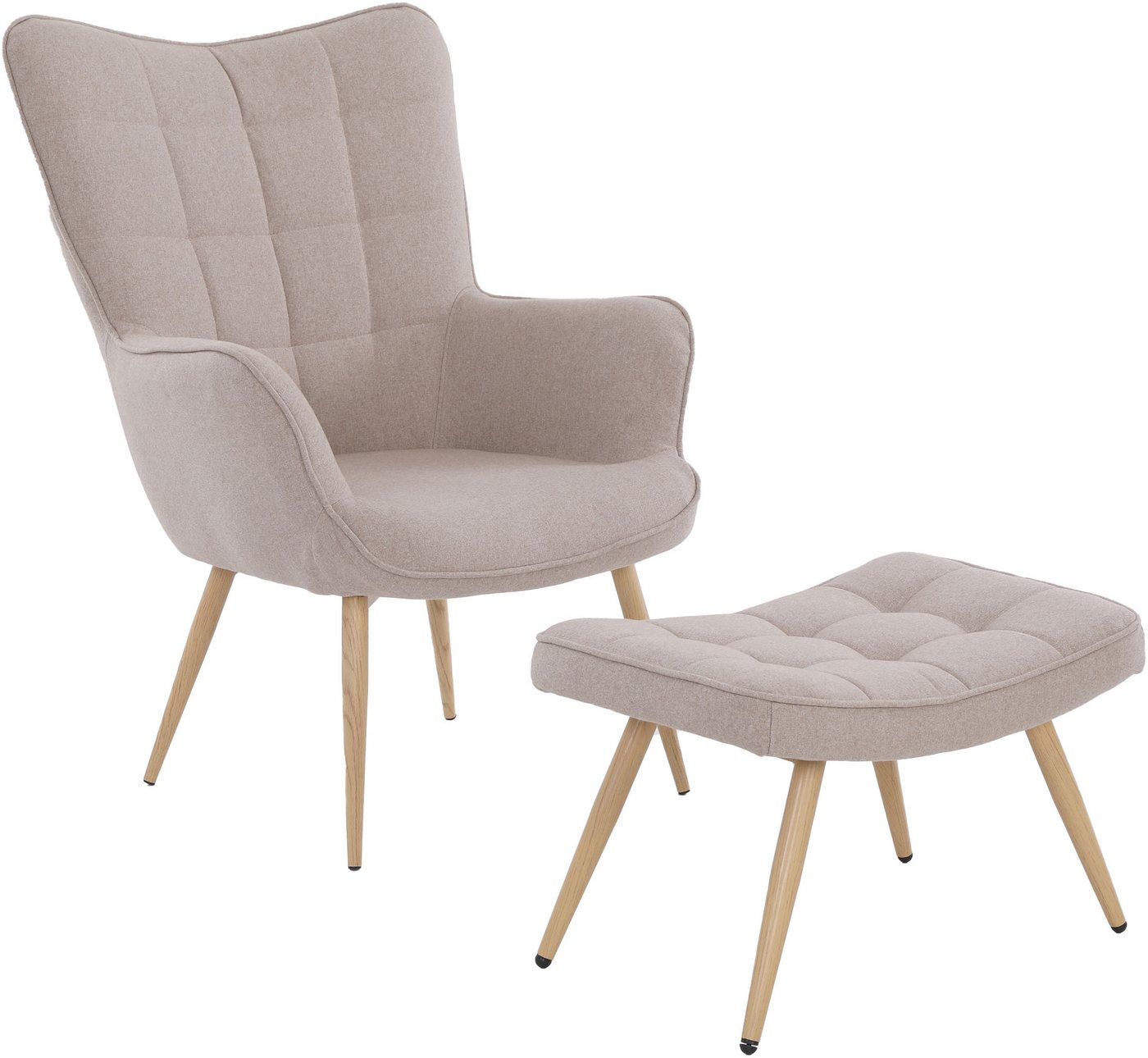 byLIVING Hocker UTA, Bezug Webstoff oder Samt, Schaumstoff – Bild 5 von 5