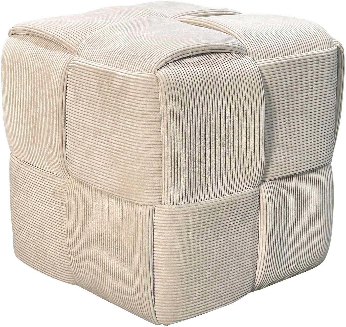 byLIVING Pouf URBAN, Bezug Cord in verschiedenen Farben, Schaumstoff – Bild 3 von 5