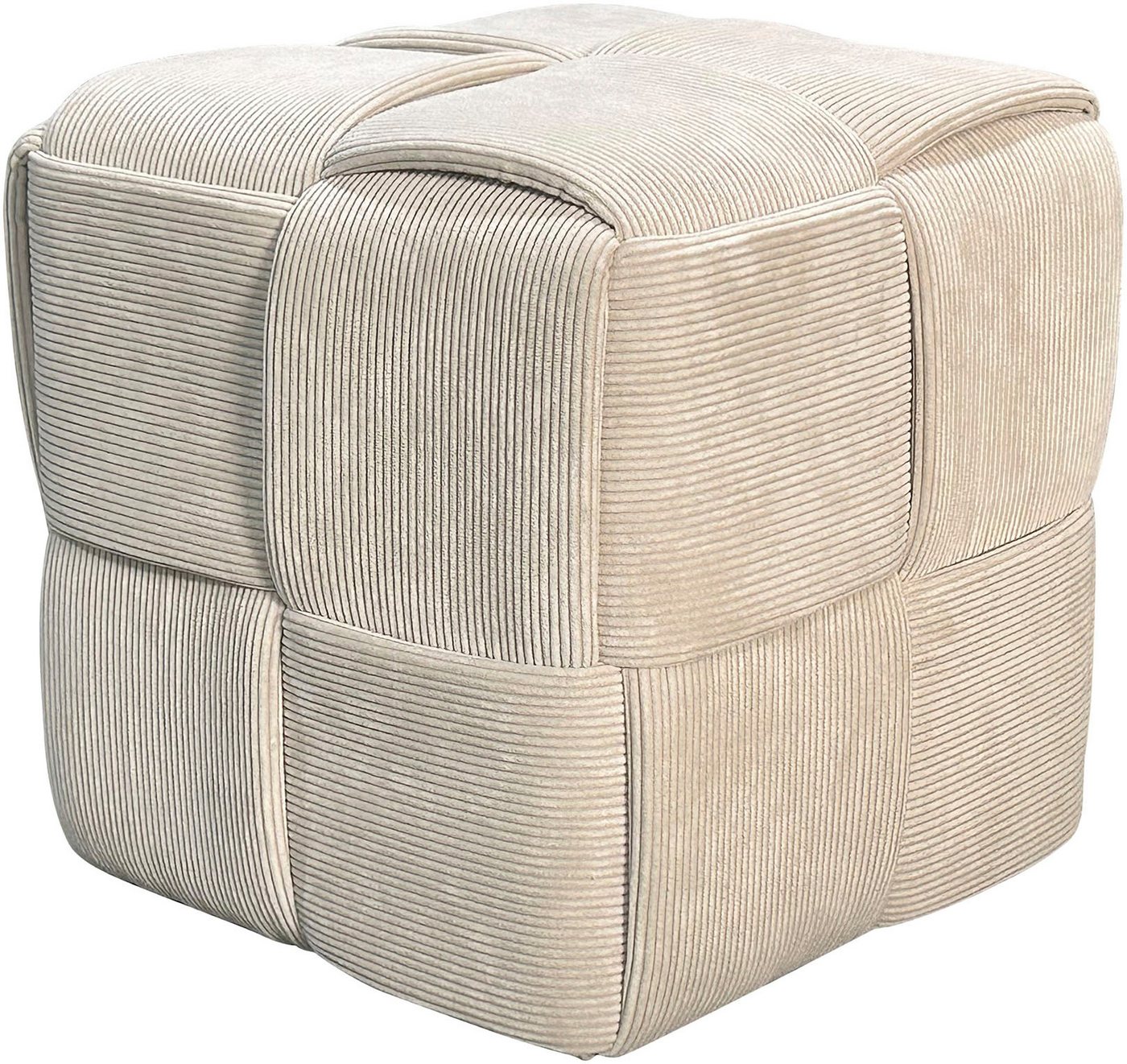 byLIVING Pouf URBAN, Bezug Cord in verschiedenen Farben, Schaumstoff – Bild 5 von 5
