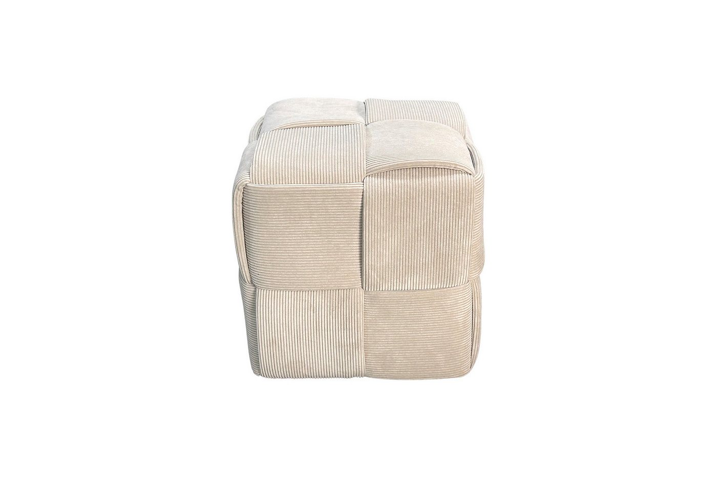 byLIVING Pouf Urban, Cord Bezug, Vollpolster, B 40, H 40, T 40 cm, verschiedene Farben – Bild 4 von 5