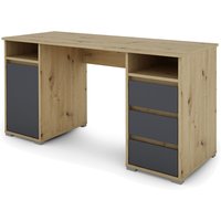 BYLIVING Schreibtisch Lobo (Artisan Eiche / Anthrazit)