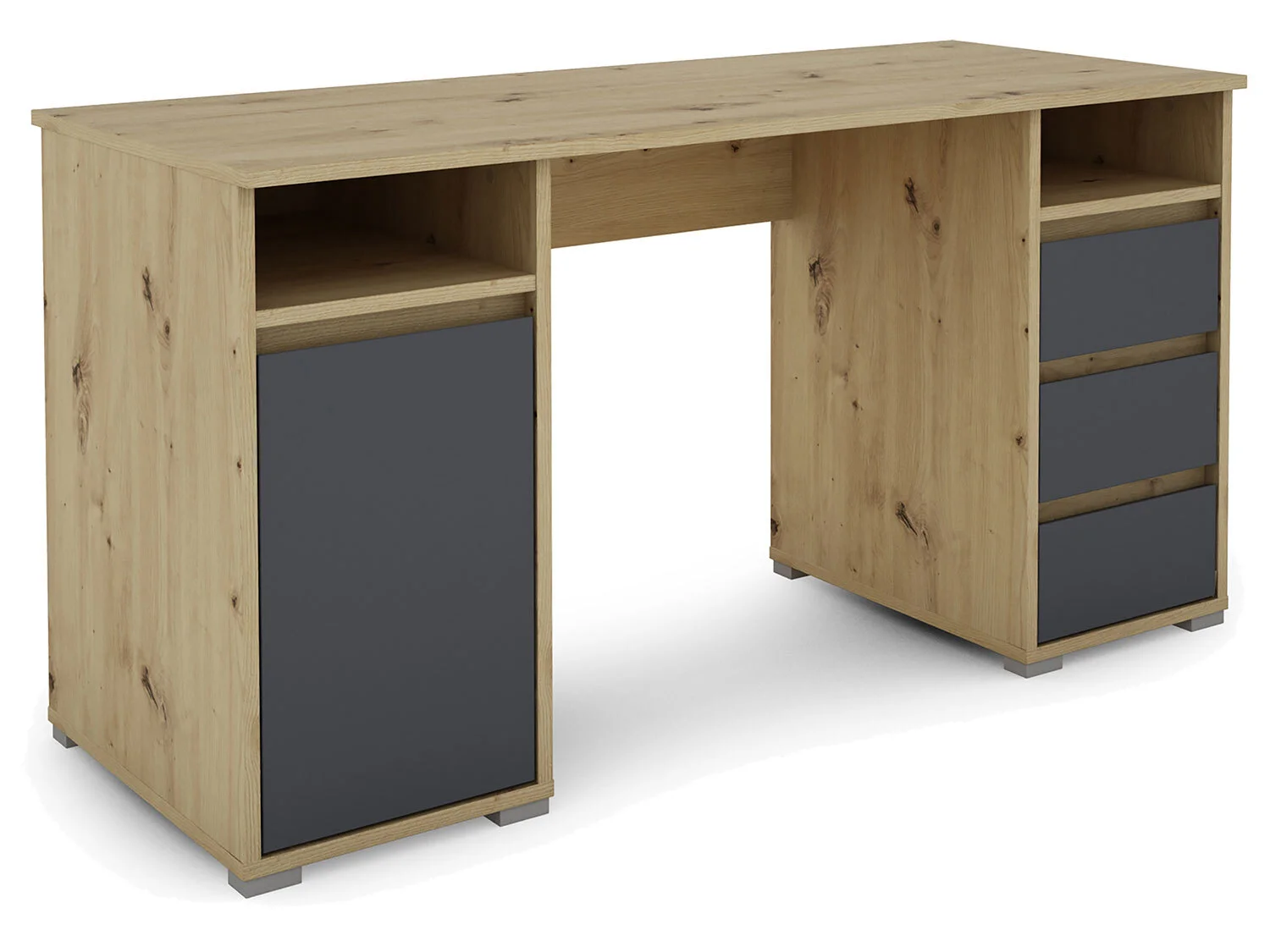 BYLIVING Schreibtisch Lobo (Artisan Eiche / Anthrazit) – Bild 4 von 4