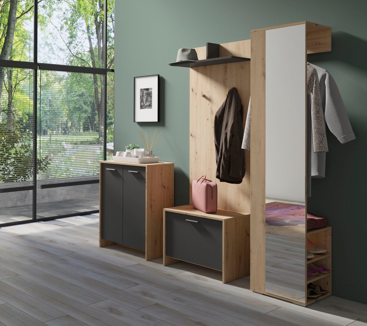 byLIVING Schuhkommode Ben, Breite 63 cm, mit 2 Türen – Bild 4 von 5