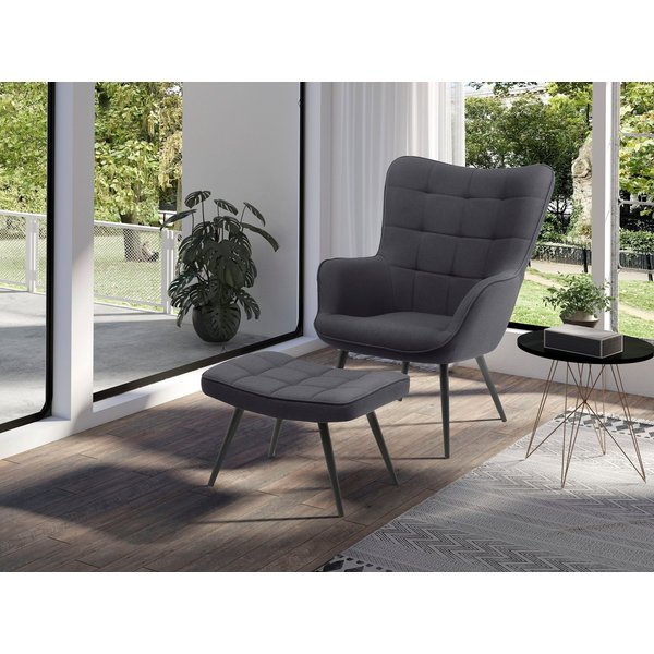 byLIVING Sessel Uta (1-St), wahlweise mit oder ohne Hocker, in Cord, Samt oder Webstoff