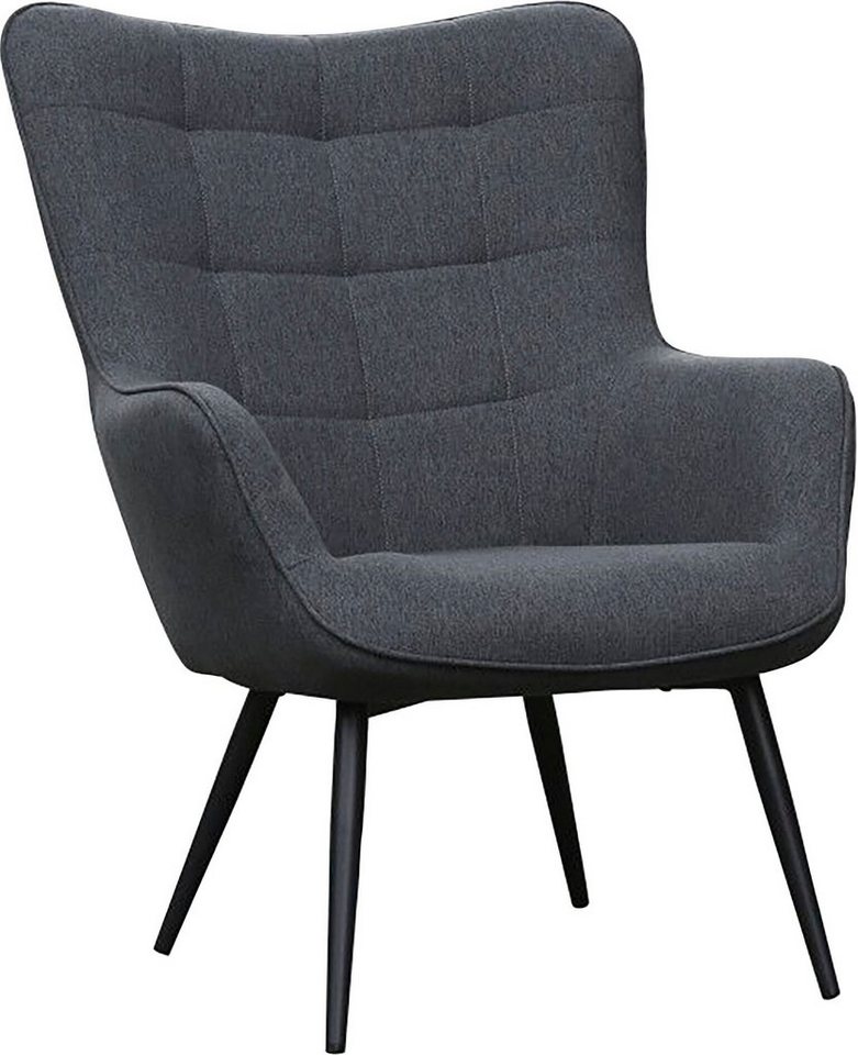 byLIVING Sessel Uta (1-St), wahlweise mit oder ohne Hocker, in Cord, Samt oder Webstoff – Bild 4 von 5