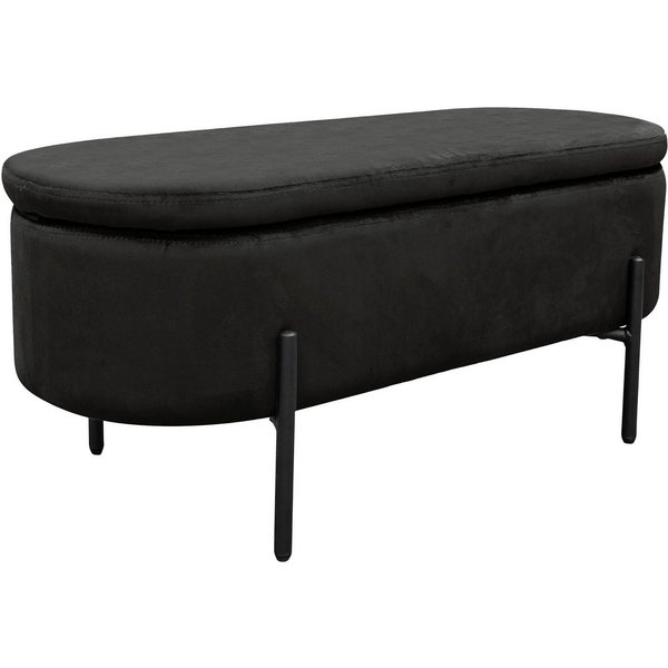 byLIVING Sitzbank NOVA, Samt, mit Stauraum/Truhe, Innenmaß Truhe 26,5 x 83cm, Höhe: 19 cm
