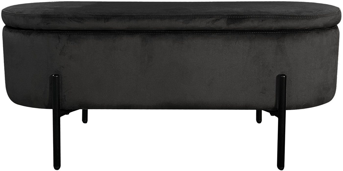 byLIVING Sitzbank NOVA, Samt, mit Stauraum/Truhe, Innenmaß Truhe 26,5 x 83cm, Höhe: 19 cm – Bild 3 von 5