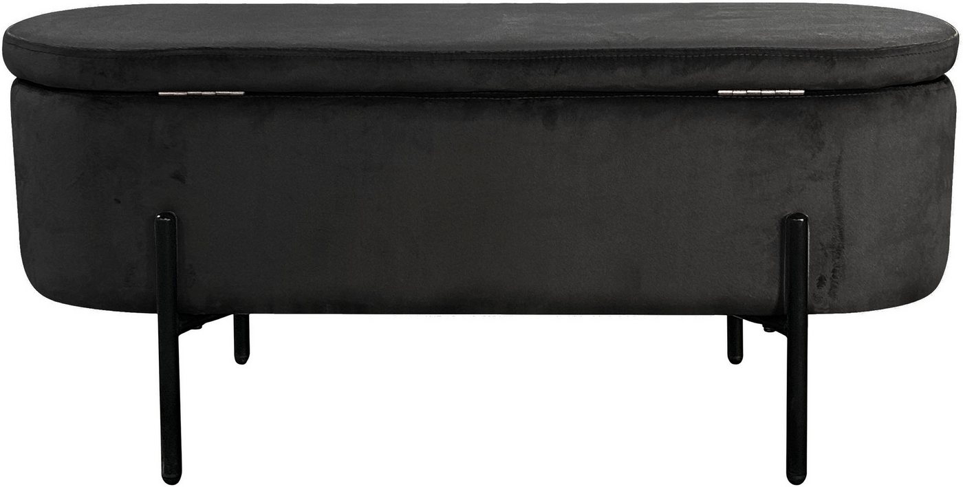 byLIVING Sitzbank NOVA, Samt, mit Stauraum/Truhe, Innenmaß Truhe 26,5 x 83cm, Höhe: 19 cm – Bild 5 von 5