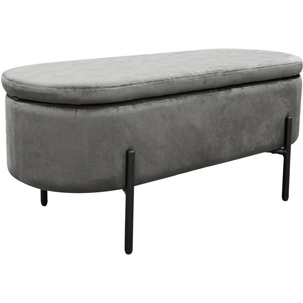 byLIVING Sitzbank NOVA, Samt, mit Stauraum/Truhe, Innenmaß Truhe 26,5 x 83cm, Höhe: 19 cm