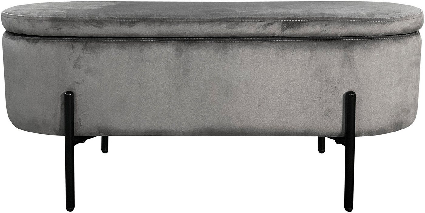byLIVING Sitzbank NOVA, Samt, mit Stauraum/Truhe, Innenmaß Truhe 26,5 x 83cm, Höhe: 19 cm – Bild 3 von 5