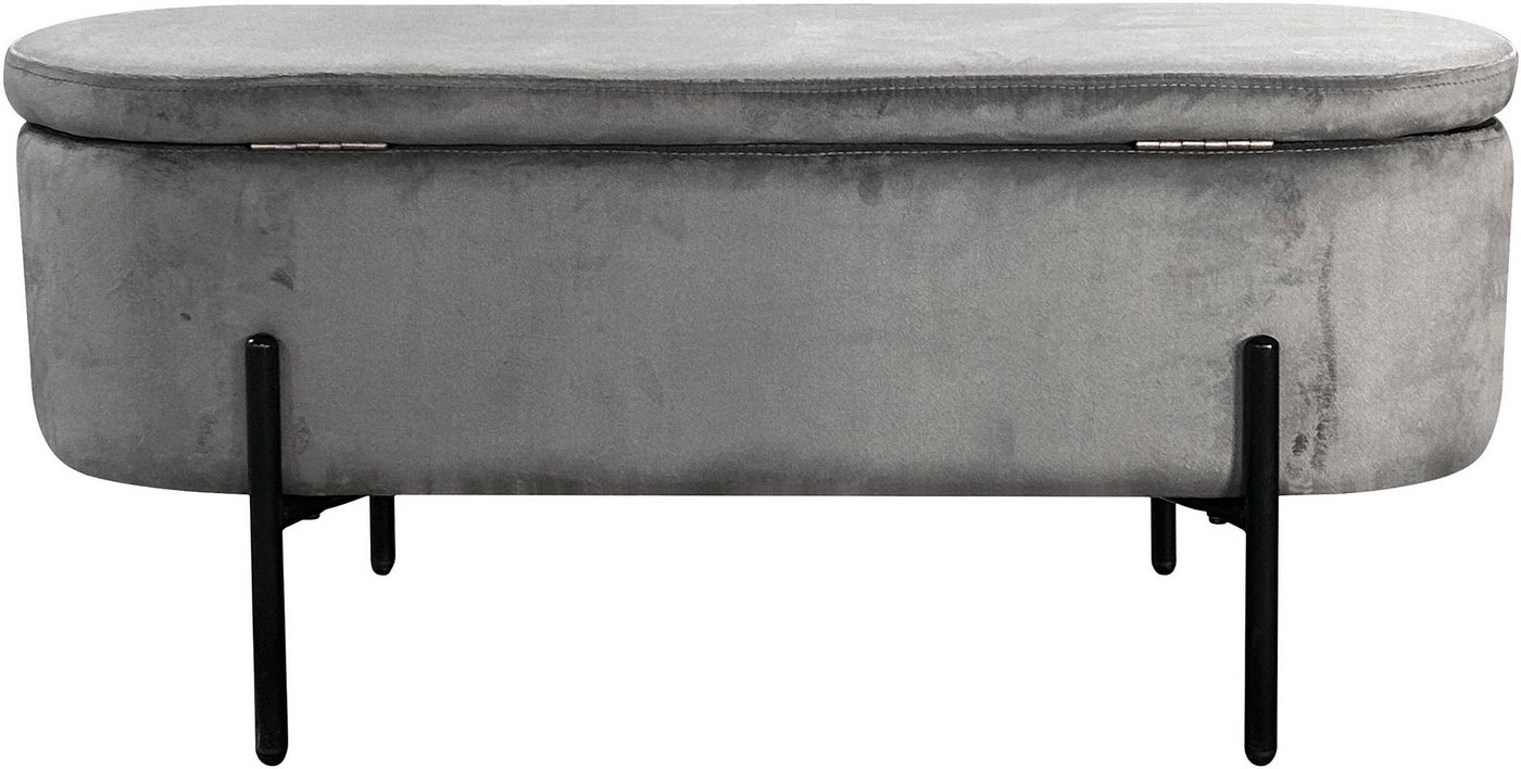 byLIVING Sitzbank NOVA, Samt, mit Stauraum/Truhe, Innenmaß Truhe 26,5 x 83cm, Höhe: 19 cm – Bild 5 von 5