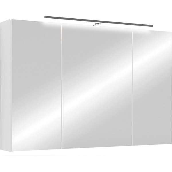 byLIVING Spiegelschrank Serie Spree, in vielen Breiten erhältlich Soft-Close, LED Beleuchtung mit Schalter- und Steckdosenbox