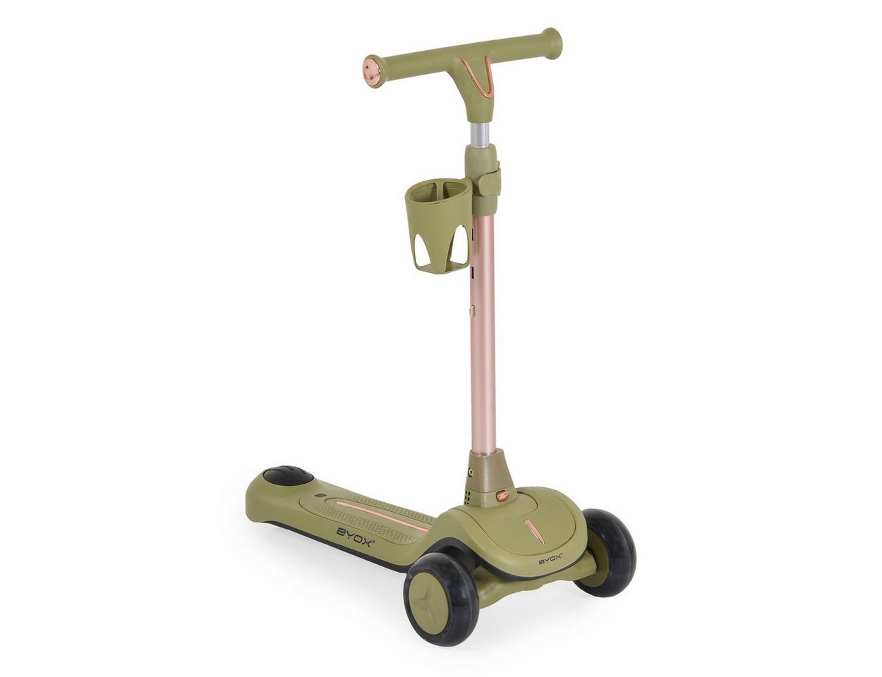 Byox Cityroller Cornet 6 in 1, Rutscher-Funktion, Musik, Becherhalter, Schiebestange, Sitz, klappbar – Bild 4 von 5
