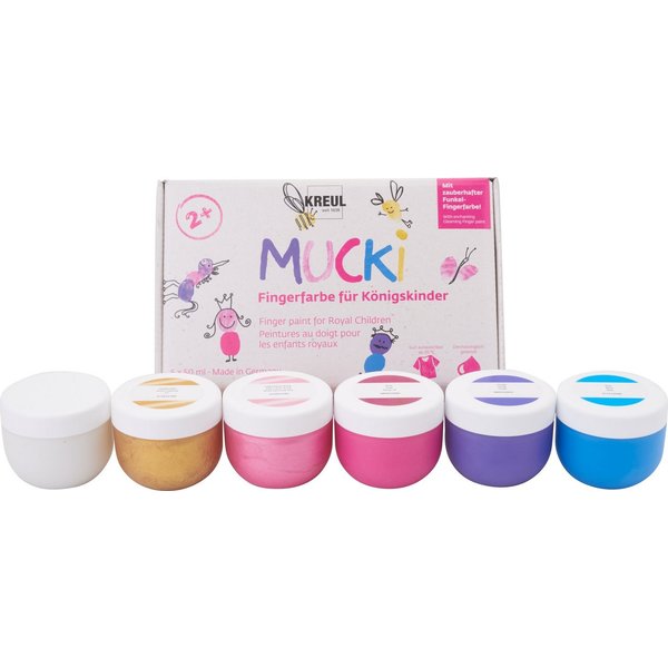 Fingerfarbe für Königskinder Set 6 Stück 50ml