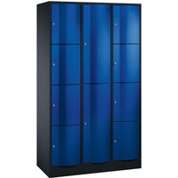 Kombi-Schließfachschrank an/bl l+r, 4+2+4 Fächer