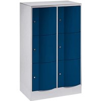 Schließfachschrank 2 Türme lg/bl 3er