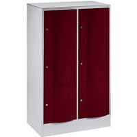 Schließfachschrank 2 Türme lg/rt 3er