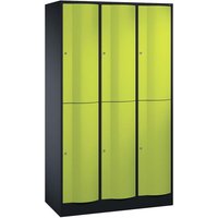 Schließfachschrank 3 Türme an/gr 2er