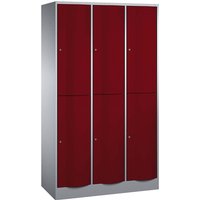 Schließfachschrank 3 Türme lg/rt 2er