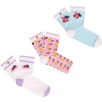 CABAIA Cabaia Damen Socken W SUMMER RIDE 3-PACK, Größe 36-41 in Pink