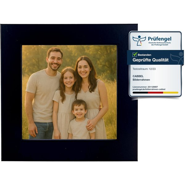 CABBEL Bilderrahmen MDF Holzrahmen Fotorahmen modern Collagen Foto Poster Galerie Wanddeko, für 1 Bilder (1 St), 10x10 cm Schwarz Wohnzimmer elegant Schmal Foto