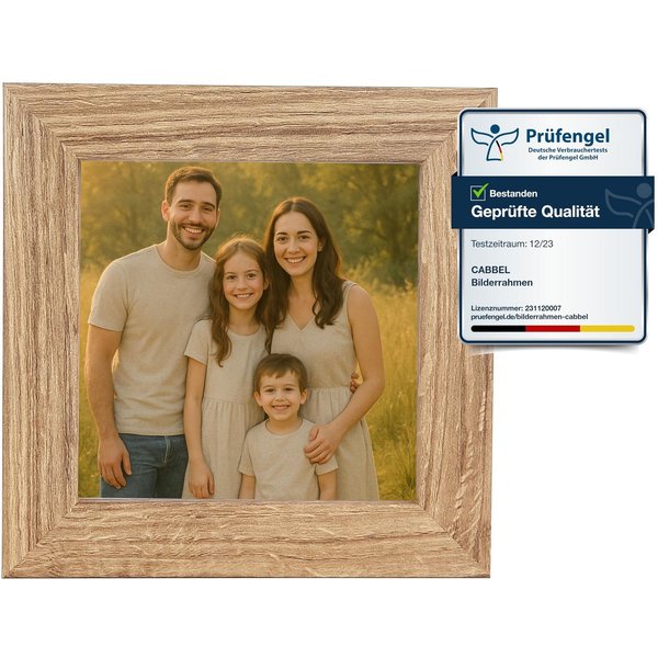 CABBEL Bilderrahmen MDF Holzrahmen Fotorahmen modern Collagen Foto Poster Galerie Wanddeko, für 1 Bilder (1 St), 18x24 cm Eiche Wohnzimmer elegant Schmal Fotoga