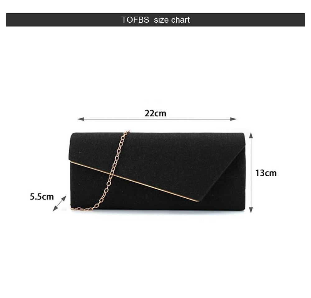 Cachito Abendtasche Damen Clutch, Umschlag Clutch, elegante Handtasche, Braut Clutch, geeignet für Hochzeiten, Partys und Bankette – Bild 2 von 5