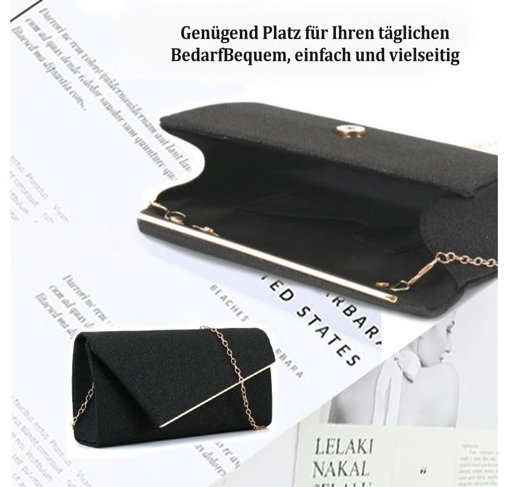 Cachito Abendtasche Damen Clutch, Umschlag Clutch, elegante Handtasche, Braut Clutch, geeignet für Hochzeiten, Partys und Bankette – Bild 3 von 5