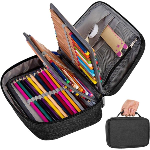 Cachito Federmäppchen 72 Slots Federtasche Große Kapazität Bleistift Beutel, (Abnehmbar Stiftemappe), für Mädchen Jungen Einschulung Schulanfang
