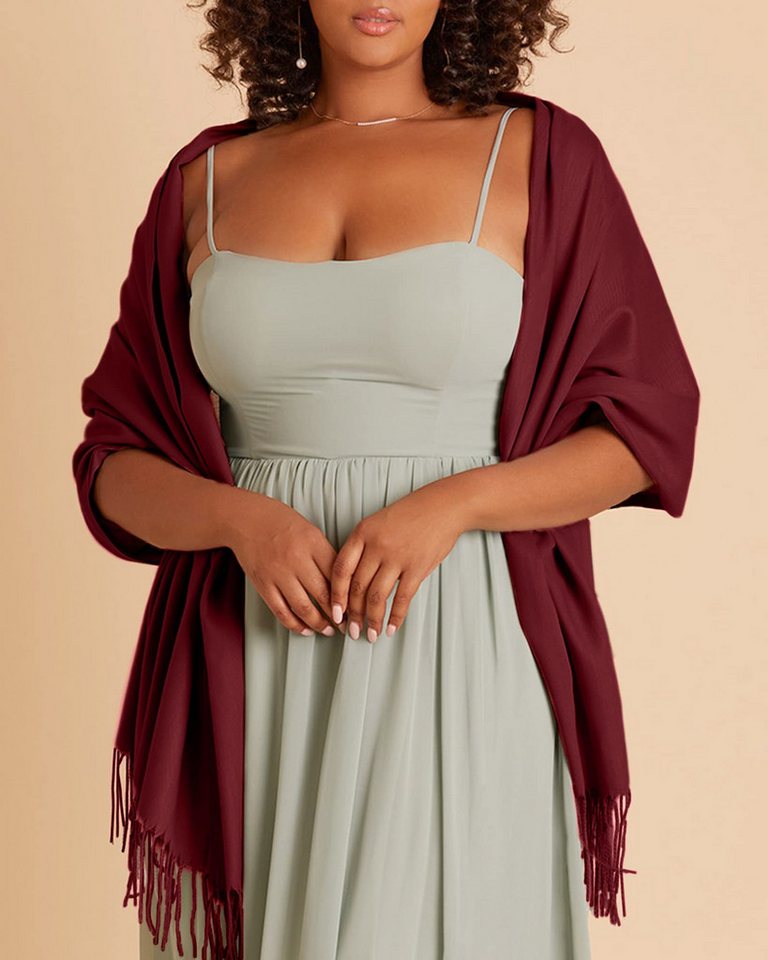 Cachito Modeschal Damen Schultertuch Abendkleid festlich Schal, mit quasten/fransen, Tücher für abendkleid Stola Scarf Winterschal – Bild 3 von 5