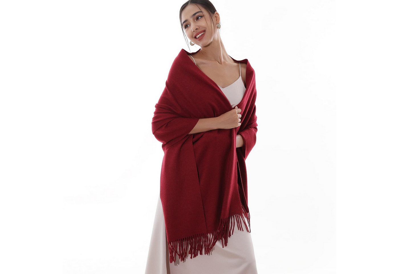 Cachito Modeschal Damen Schultertuch Abendkleid festlich Schal, mit quasten/fransen, Tücher für abendkleid Stola Scarf Winterschal – Bild 5 von 5