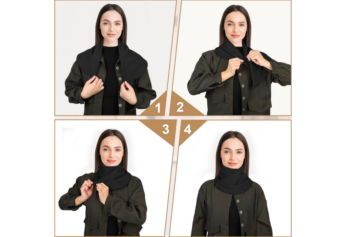 Cachito Modeschal Multifunktionstuch Unisex Schüttelvlies Winter Warme schal – Bild 3 von 5