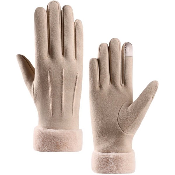 Cachito Strickhandschuhe Damen Winter Warm Touchscreen Handschuhe mit Fleece Gefütterte Winterhandschuhe für Kaltes Wetter