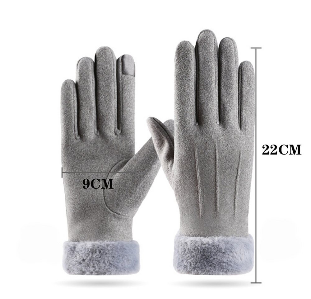 Cachito Strickhandschuhe Damen Winter Warm Touchscreen Handschuhe mit Fleece Gefütterte Winterhandschuhe für Kaltes Wetter – Bild 2 von 5
