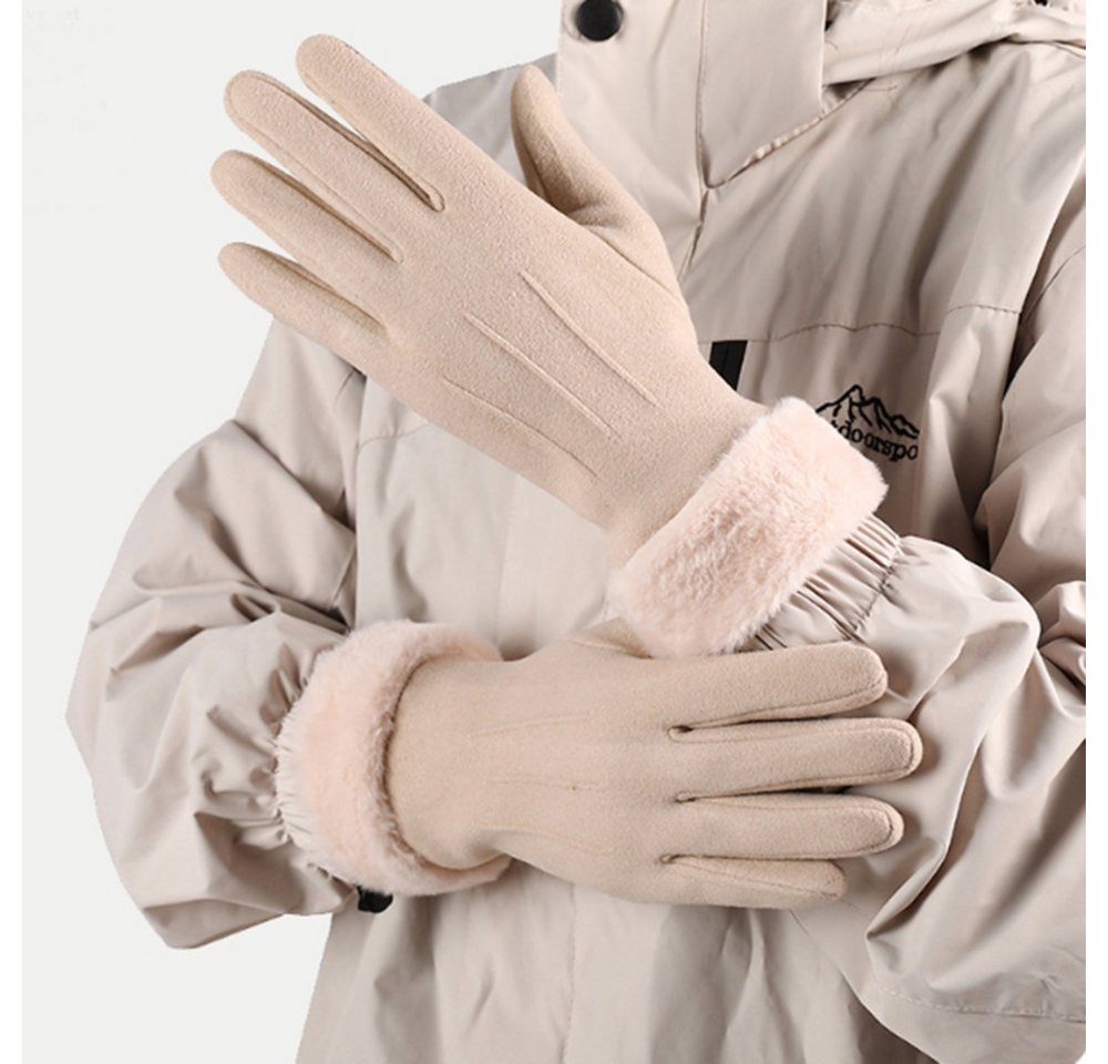 Cachito Strickhandschuhe Damen Winter Warm Touchscreen Handschuhe mit Fleece Gefütterte Winterhandschuhe für Kaltes Wetter – Bild 3 von 5