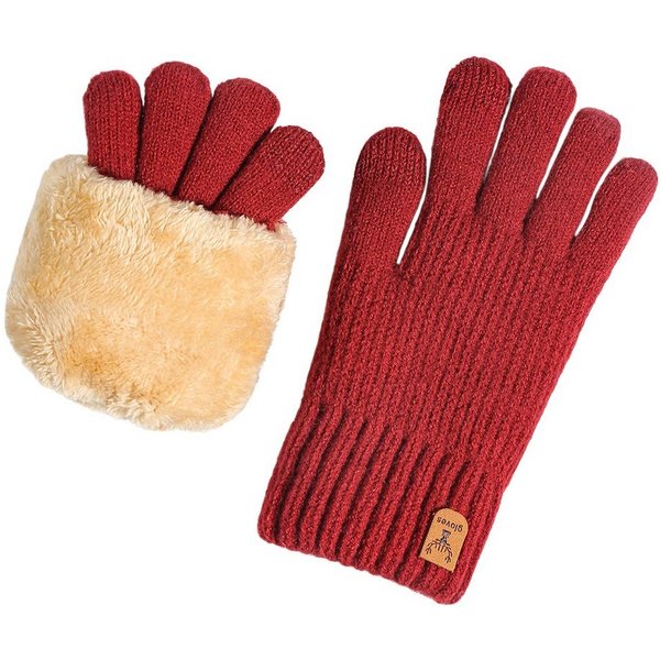 Cachito Strickhandschuhe Touchscreen Warme Strickhandschuhe Thermohandschuhe Outdoor Winter Geschenke für Herren und Damen