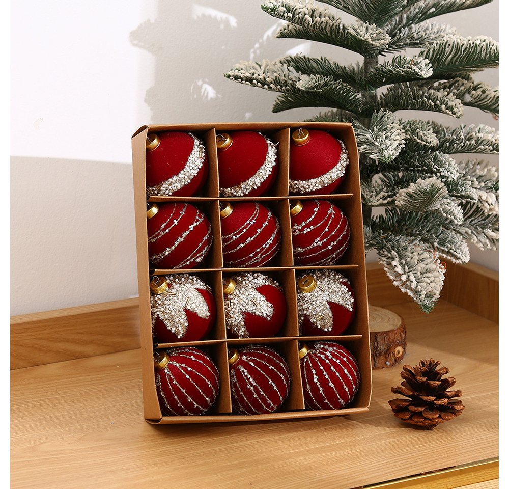 Cachito Weihnachtsbaumkugel Weihnachtsdeko Weihnachtskugeln 12-teiliges Set,Weihnachtsbaumschmuck – Bild 5 von 5
