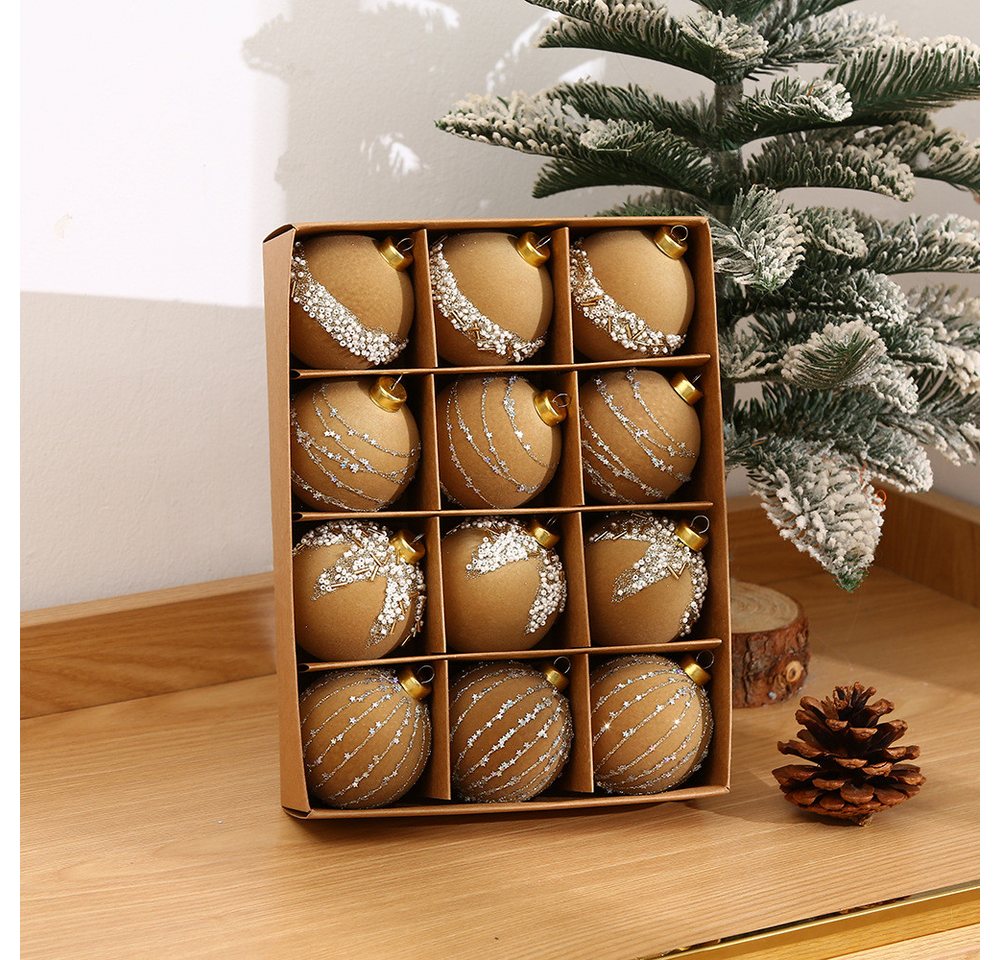 Cachito Weihnachtsbaumkugel Weihnachtsdeko Weihnachtskugeln 12-teiliges Set,Weihnachtsbaumschmuck – Bild 3 von 5
