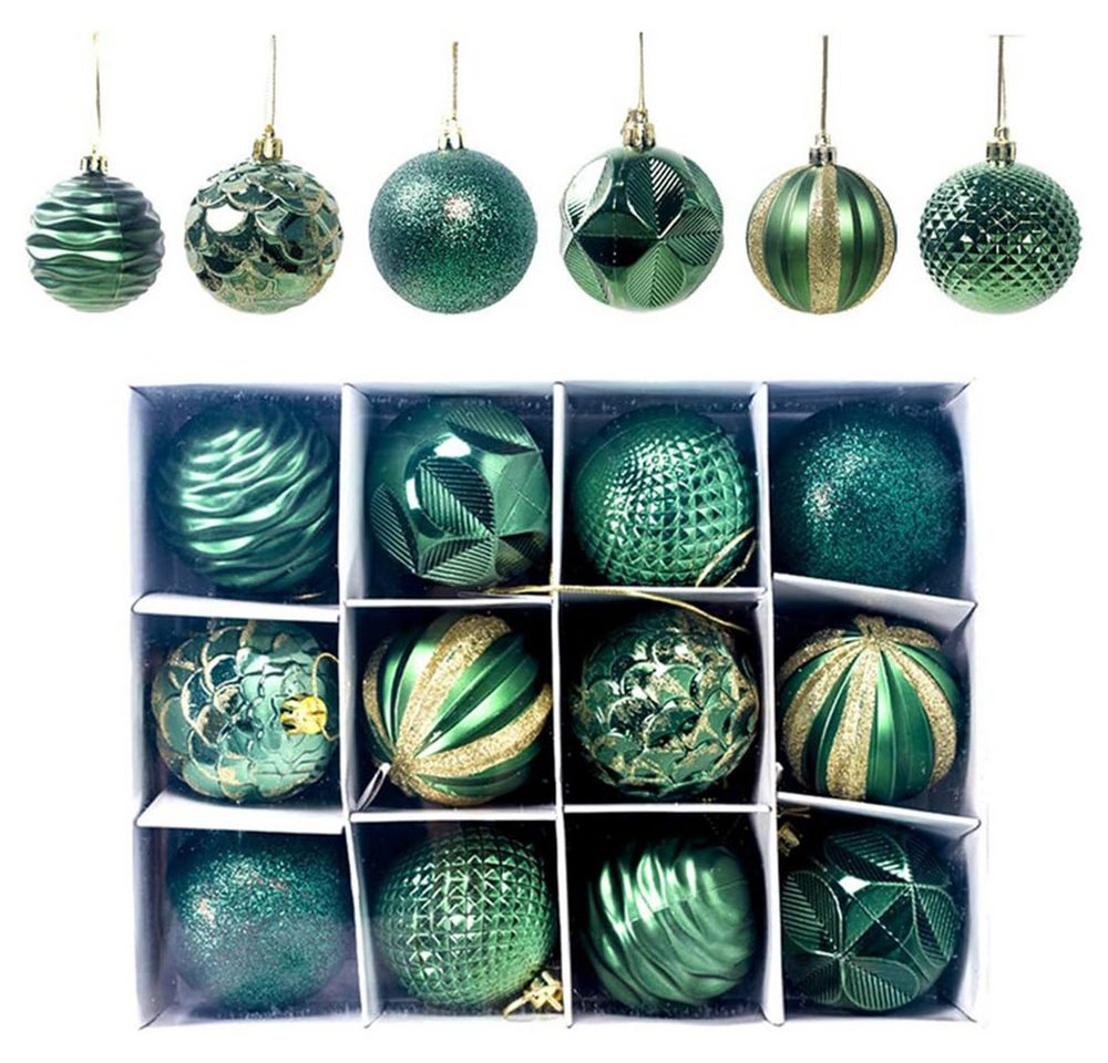 Cachito Weihnachtsbaumkugel Weihnachtskugeln Weihnachtsdeko 12-teiliges Set, Christbaumschmuck – Bild 2 von 5