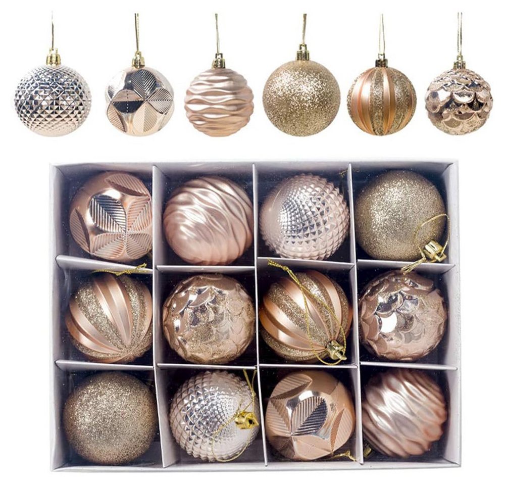 Cachito Weihnachtsbaumkugel Weihnachtskugeln Weihnachtsdeko 12-teiliges Set, Christbaumschmuck – Bild 2 von 5
