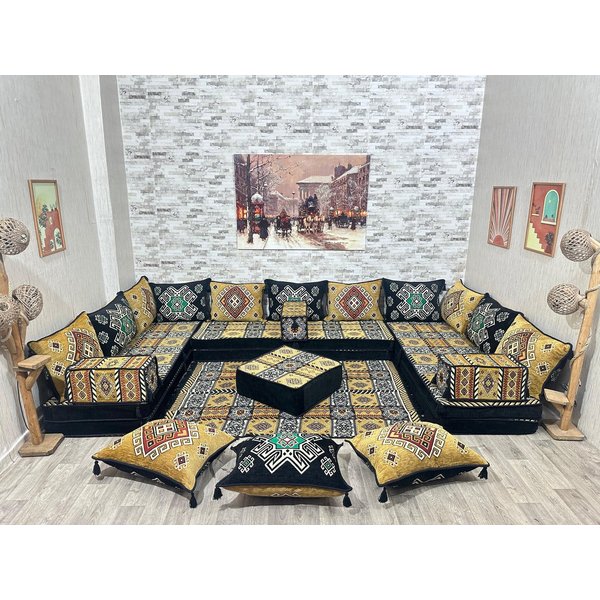 CaddeBuy Sofa Orientalische Möbel, Arabische Ecke Majlis, Orientalisches Sitzsofa, 22 Teile
