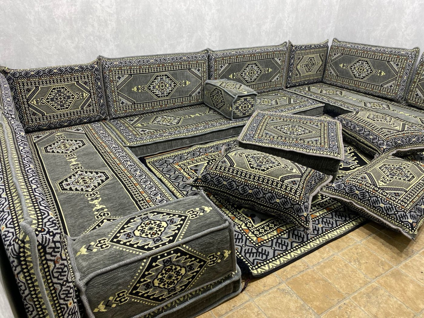 CaddeBuy Sofa Orientalische Möbel, Sitzecke, Orientalisches Sofa, Sitzkissen, 19 Teile – Bild 2 von 2
