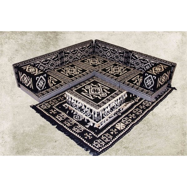 CaddeBuy Sofa Orientalische Sitzecke, Ottomane, Sark Kösesi, Orientalische Sitzset, 13 Teile