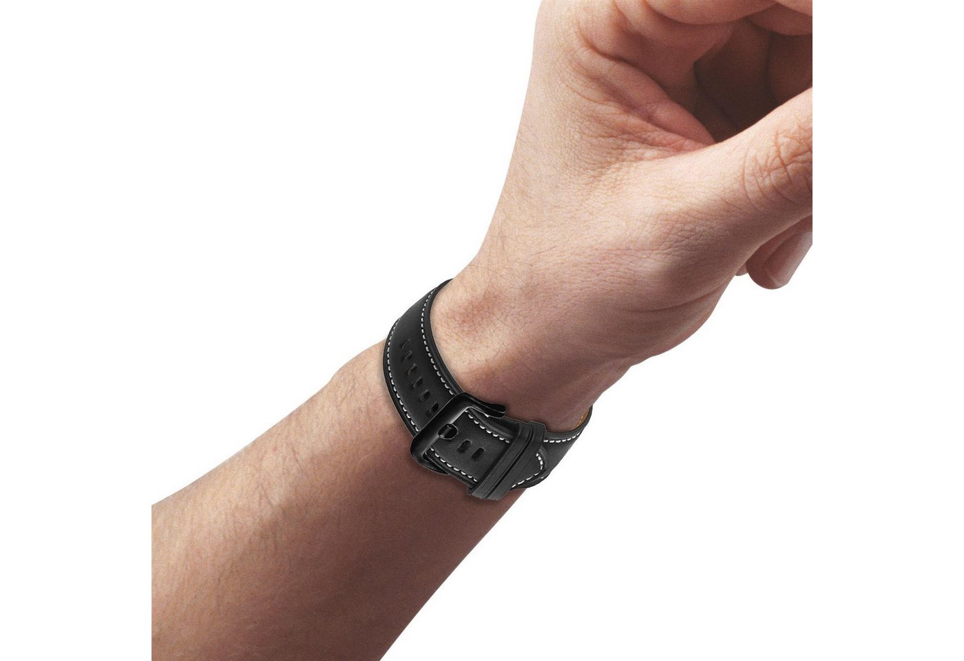 Cadorabo Smartwatch-Armband, Smartwatch Ersatzarmband - 22mm - Leder – Bild 3 von 5