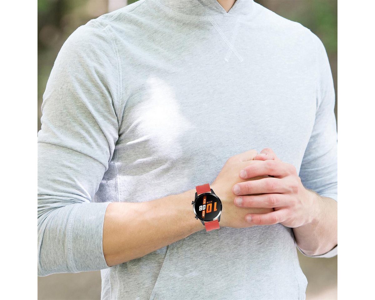 Cadorabo Smartwatch-Armband, Smartwatch Ersatzarmband - 22mm - Silikon – Bild 5 von 5